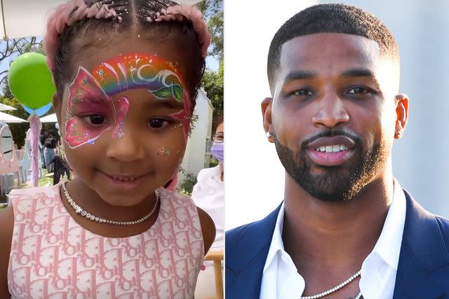 Khloe Kardashian/Instagram; George Pimentel/Getty True Thompson (L), Tristan Thompson (R)