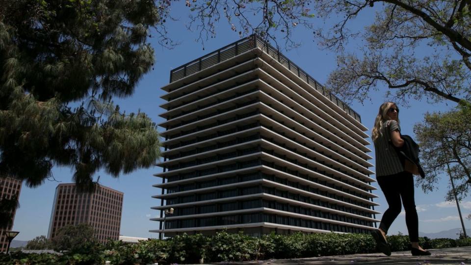 The Los Angeles Department of Water and Power building in downtown Los Angeles.