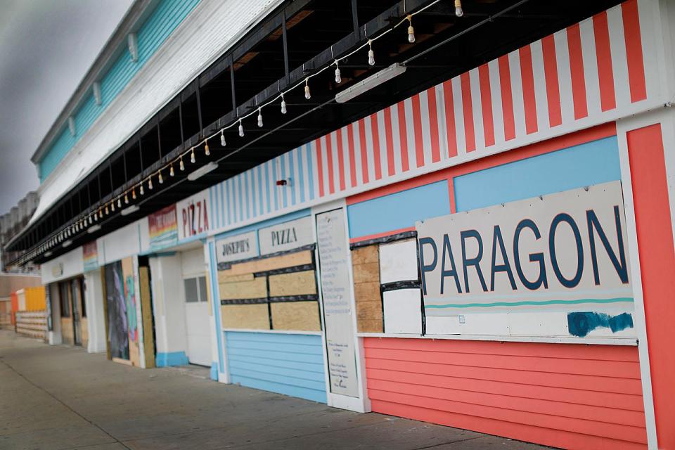 The Paragon arcade and mini golf on the Nantasket Boardwalk section of Nantasket Beach would be torn down to make way for an apartment complex. Monday, Jan. 4, 2021.