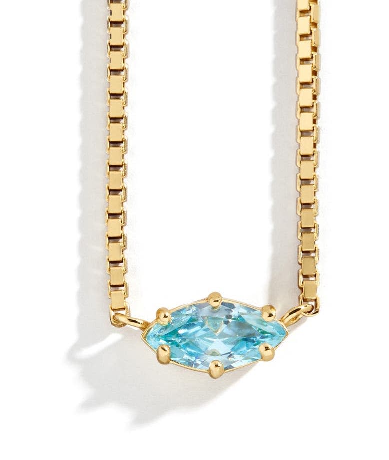 Baublebar Nascita Gold Vermeil Birthstone Pendant Necklace. Image via Nordstrom.