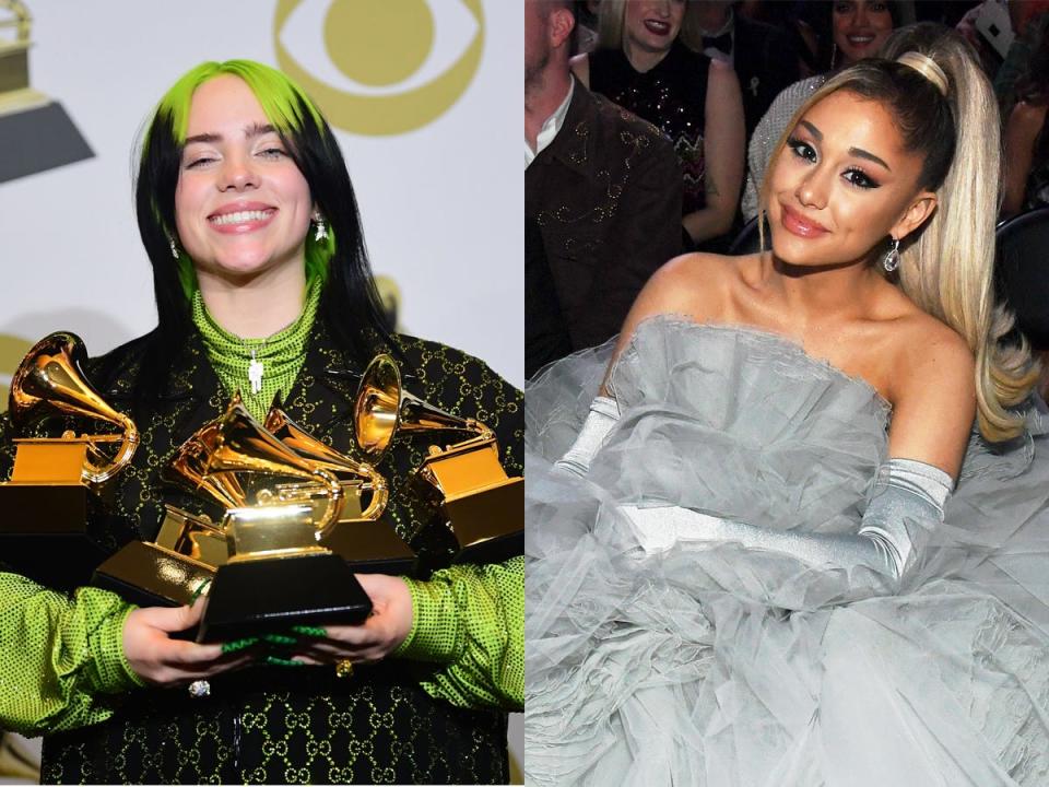 billie eilish ariana grande grammys