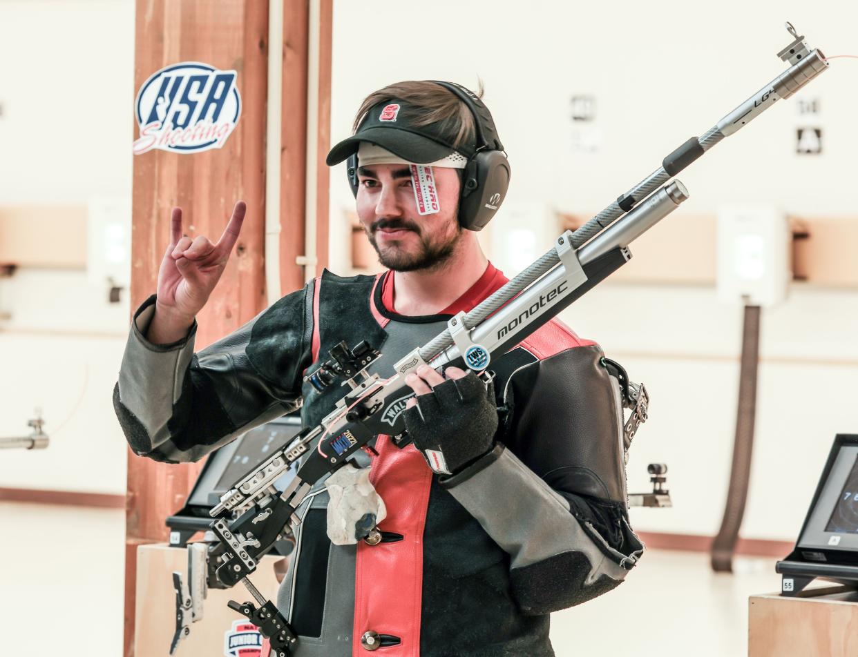 Ben Salas, 20, of Gastonia, is one of the top air rifle shooters in the country.