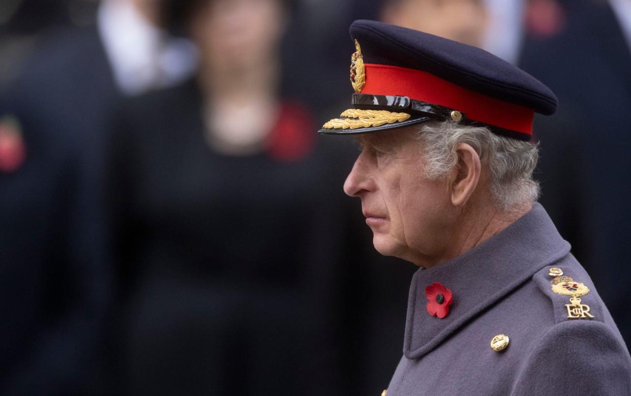 The King led from the front at the Remembrance Sunday service in London - David Hartley/Press Photos Ltd