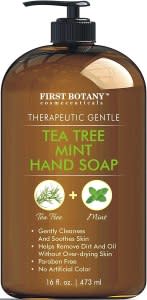 first botany tea tree mint hand soap, antibacterial hand soap