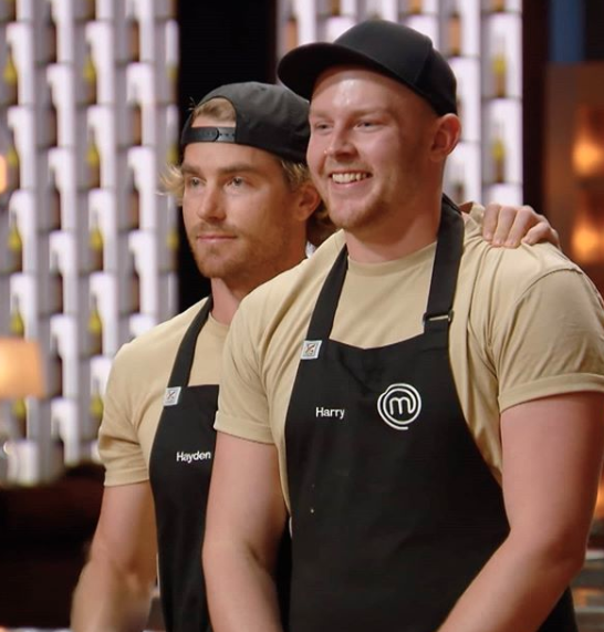 Hayden Quinn and Harry Forster on MasterChef