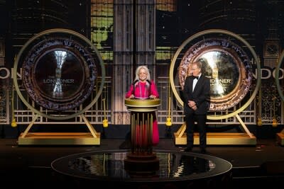 LVS co-founder Dr. Miriam Adelson speaks at The Londoner Macao Grand Celebration at The Londoner Arena Thursday. (PRNewsfoto/Sands China Ltd.)