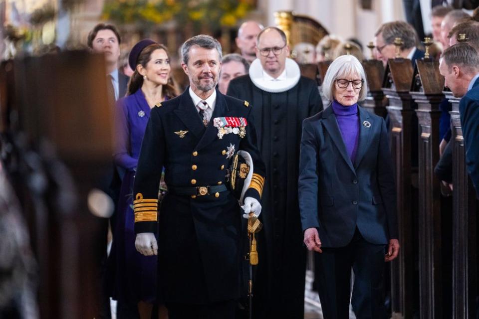 danish royal family participates in church service at aarhus cathedral