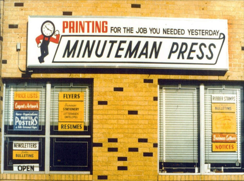 The first Minuteman Press shop opened in Plainview, NY, in 1973.