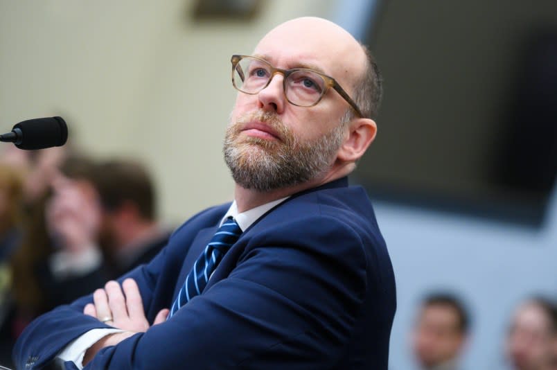 Russell Vought, acting director of the Office of Management and Budget, arrives to testify during the House Budget Committee hearing on The President’s 2021 Budget, in Cannon Building on Wednesday, February 12, 2020. (Photo By Tom Williams/CQ-Roll Call, Inc via Getty Images)