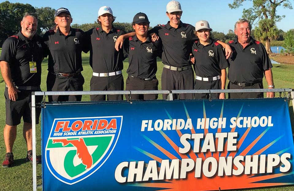 The Cardinal Mooney Catholic boys golf team finished third in the FHSAA Class 1A State Championship on Saturday at Mission Hills in Howey-in-the-Hills.