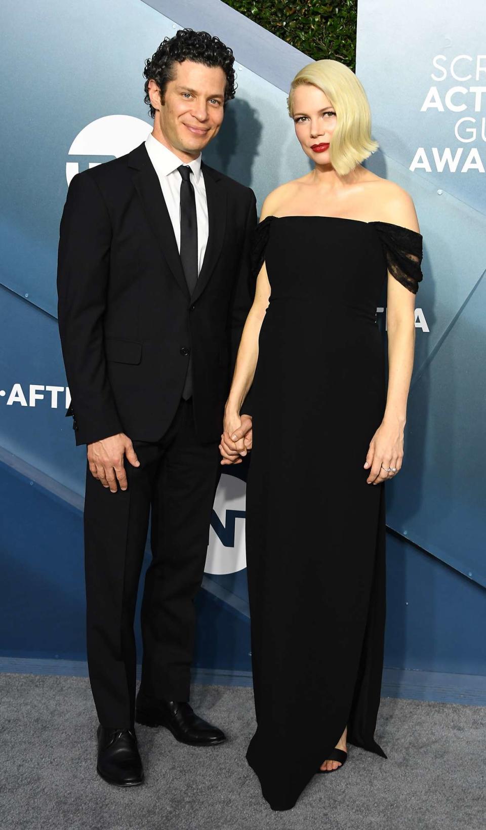 Thomas Kail and Michelle Williams attend the 26th Annual Screen Actors Guild Awards at The Shrine Auditorium on January 19, 2020 in Los Angeles, California