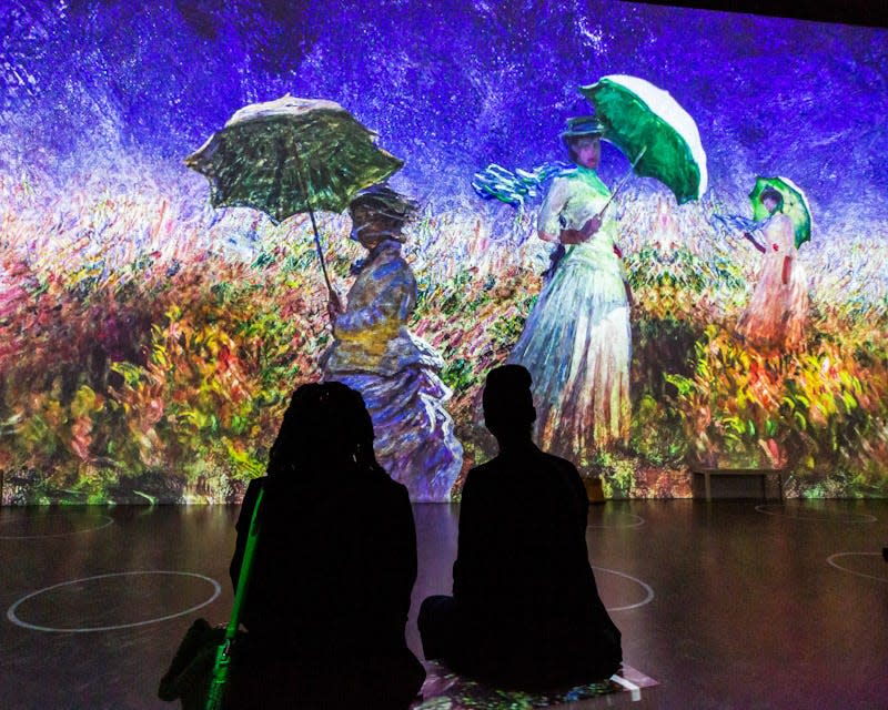 The “Immersive Monet & The Impressionists” exhibit at Lighthouse ArtSpace Columbus.