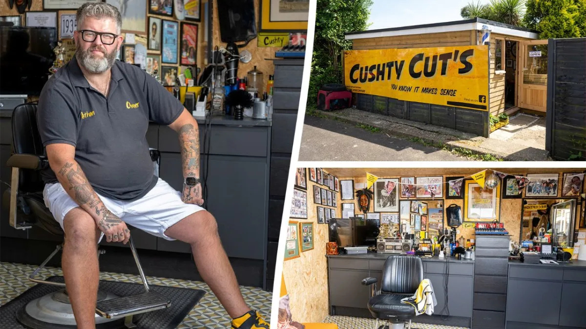 "I couldn't afford to run a high street barbers - so I set up a shop in my garden"