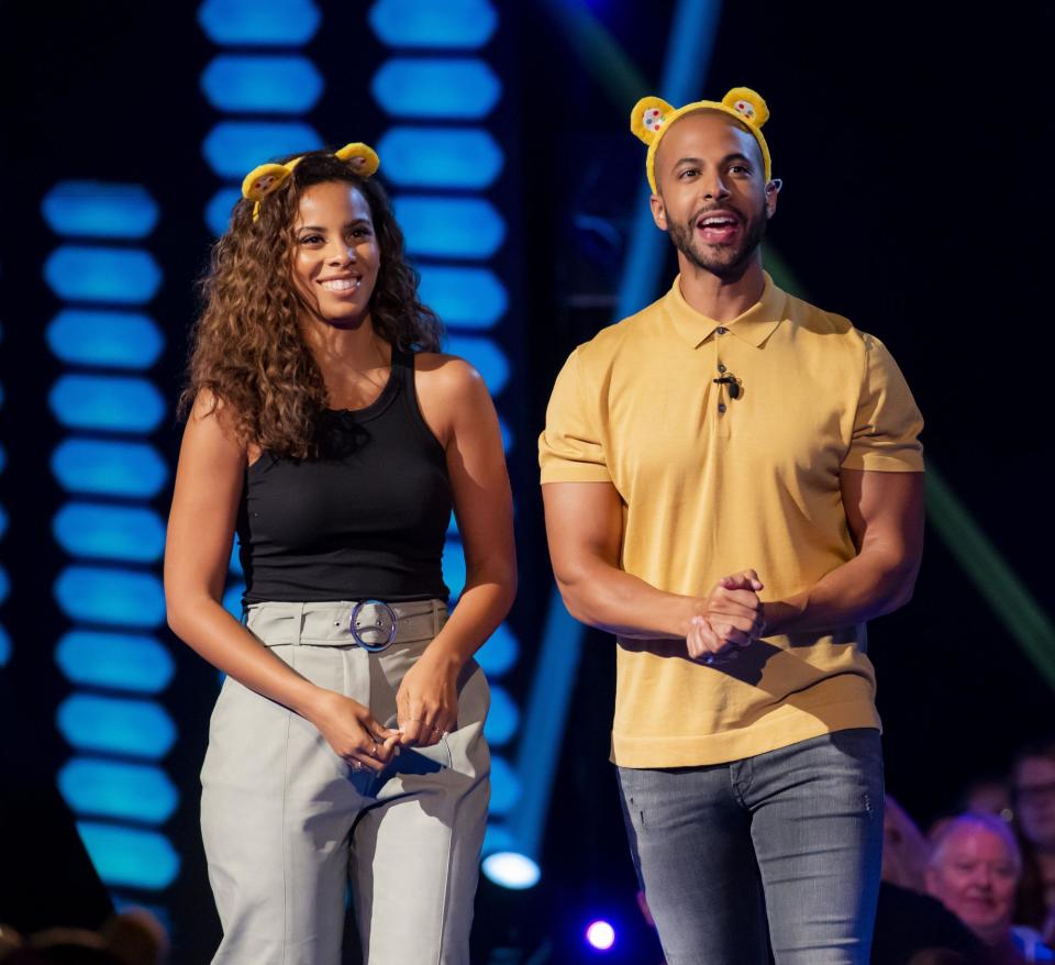 Hosts: Rochelle and Marvin Humes presenting The Hit List (BBC)