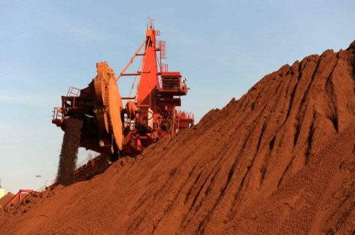 中國港口庫存將回升 鐵礦石恐跌至每噸僅剩35美元      (圖:AFP)