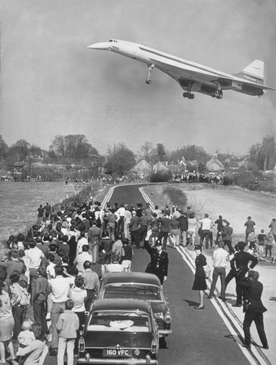 <div class="inline-image__title">90747950</div> <div class="inline-image__caption"><p>Concorde’s maiden flight, Fairford, Gloucestershire, April 10, 1969. </p></div> <div class="inline-image__credit">SSPL/Getty Images</div>