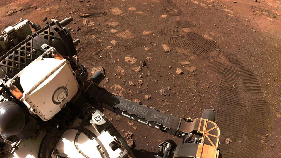 Aufnahme des Rovers «Perseverance» auf dem Mars.