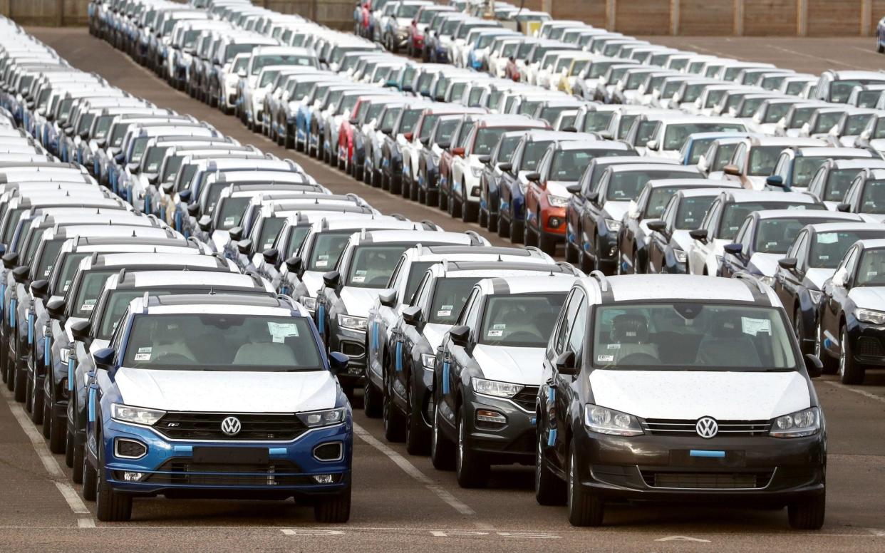 Thousands of new cars lined-up at a compound near Sheerness in Kent (file photo) - Gareth Fuller/PA