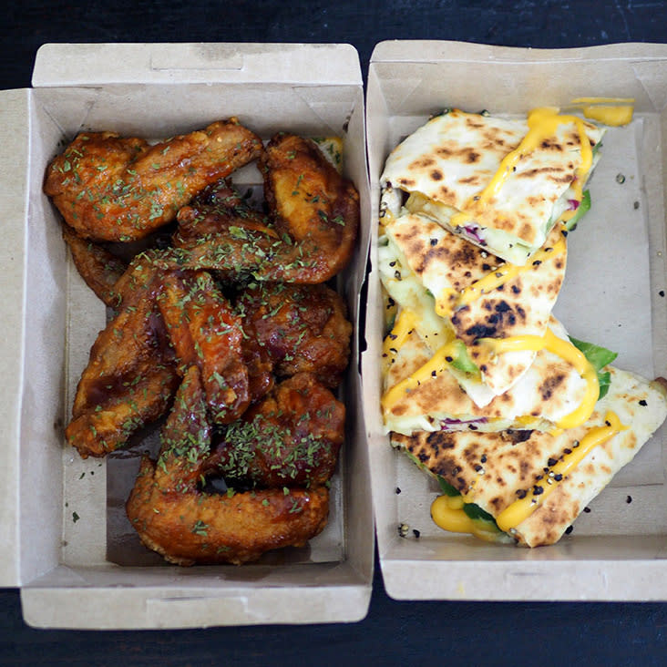 Your chicken wings and quesadillas can be ordered from 10am till late