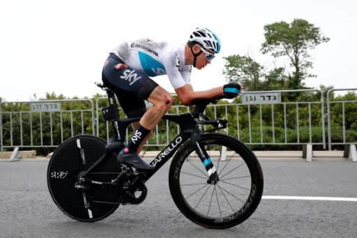 Froome suffered cuts and grazes in the crash during a reconnaissance ride of the Giro d'Italia route in Jerusalem