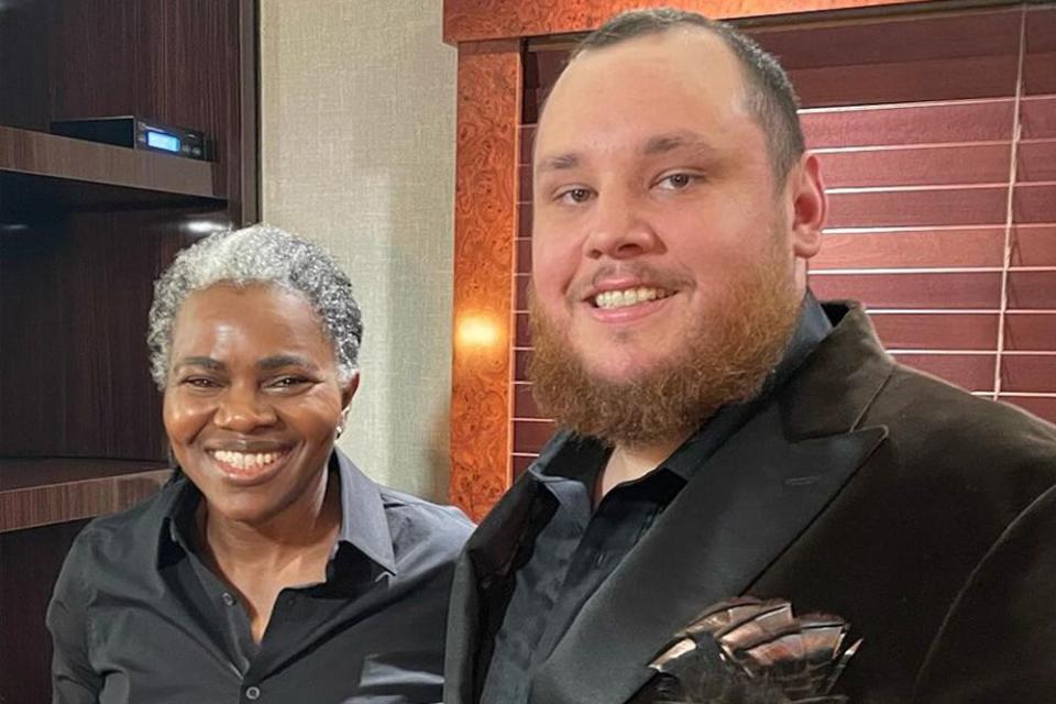 <p>luke combs/instagram</p> Luke Combs and Tracy Chapman