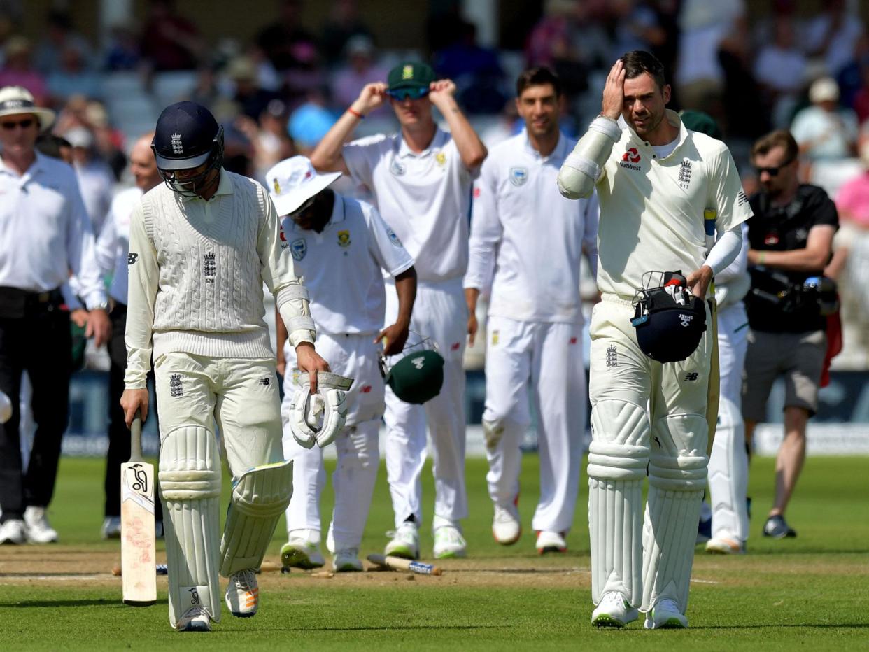 England were bowled out for 133 on the fourth and final day at Trent Bridge: Getty