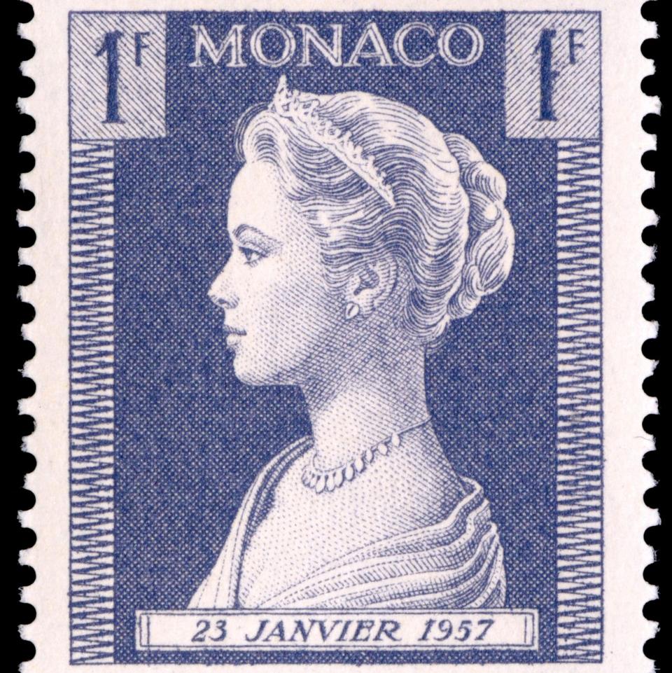 Star power: a stamp showing Grace Kelly, who became Princess of Monaco in 1956 - alamy