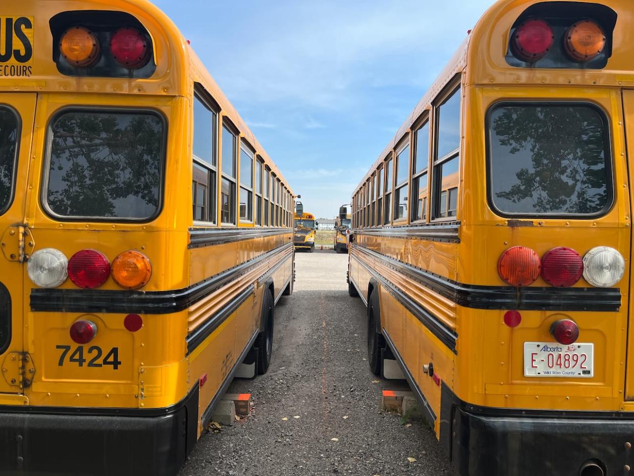 Southland Transportation regional director Arjan Slagmolen says of the just under 600 routes the bus company operates, 35 are without permanent staffing.   (David Bell/CBC - image credit)