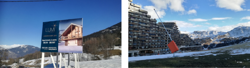 Affiche de projet immobilier à Valmorel, Panorama de La Plagne. Lucas Berard-Chenu, Fourni par l'auteur