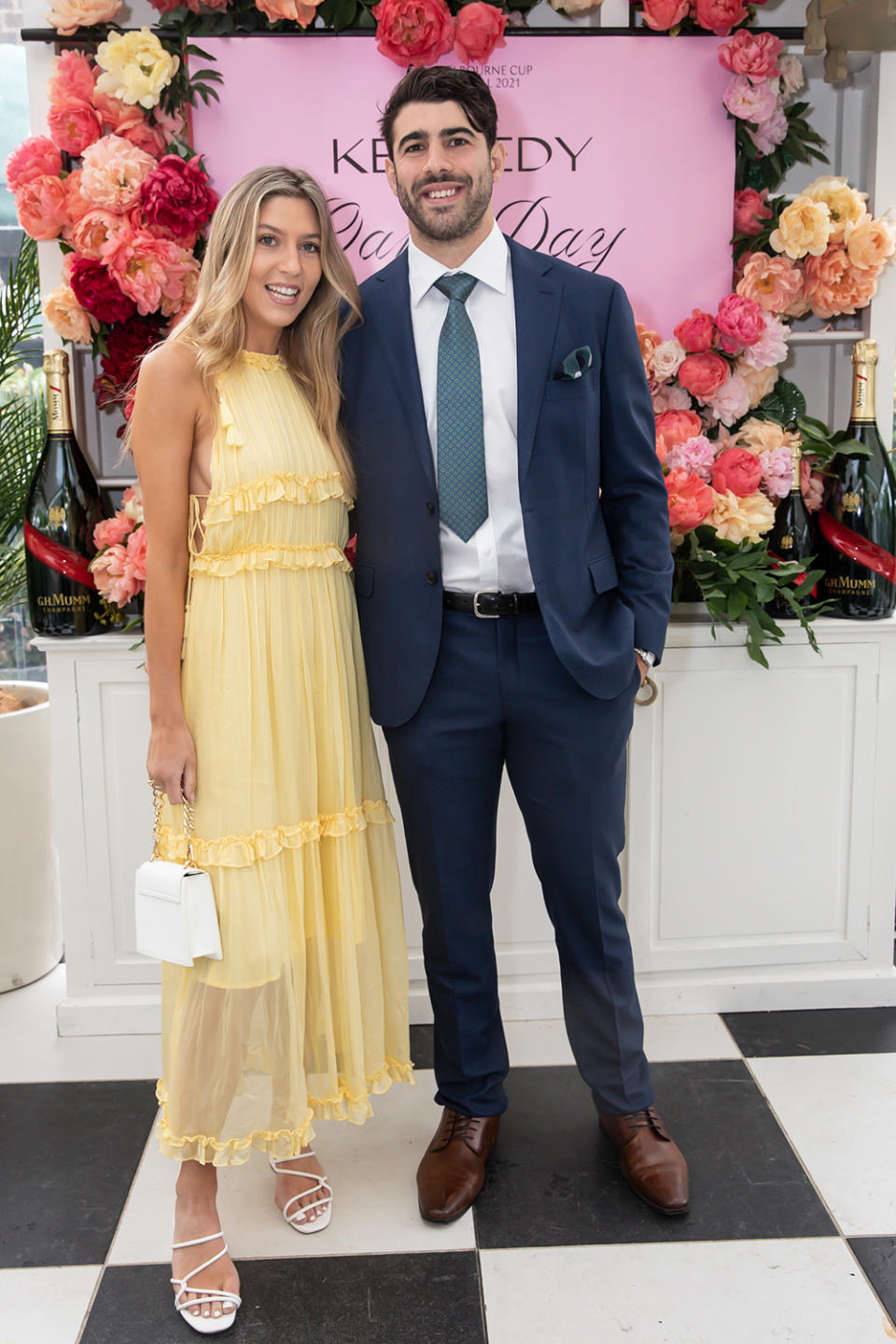 Bella Beischer and Christian Petracca on Oaks Day 2021