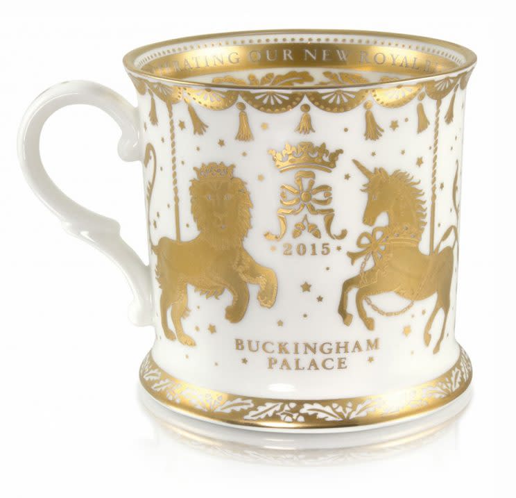 This tankard drinking cup from Princess Charlotte's commemorative royal china has sold out. (Photo: courtesy of Royal Collection U.K.)