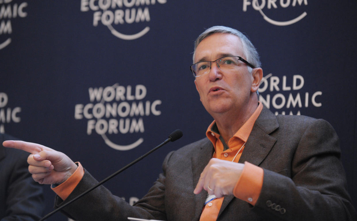 Ricardo Salinas Pliego en el Foto Económico de Davos en 2013. (ERIC PIERMONT/AFP via Getty Images)