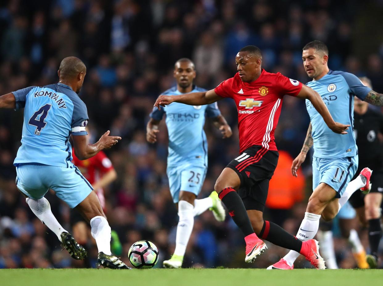 The two Manchester clubs are playing a pre-season friendly: Getty