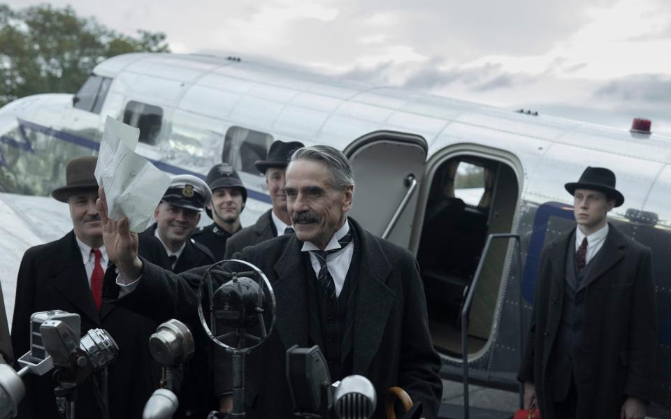 Jeremy Irons as Neville Chamberlain - Frederic Batier/Netflix