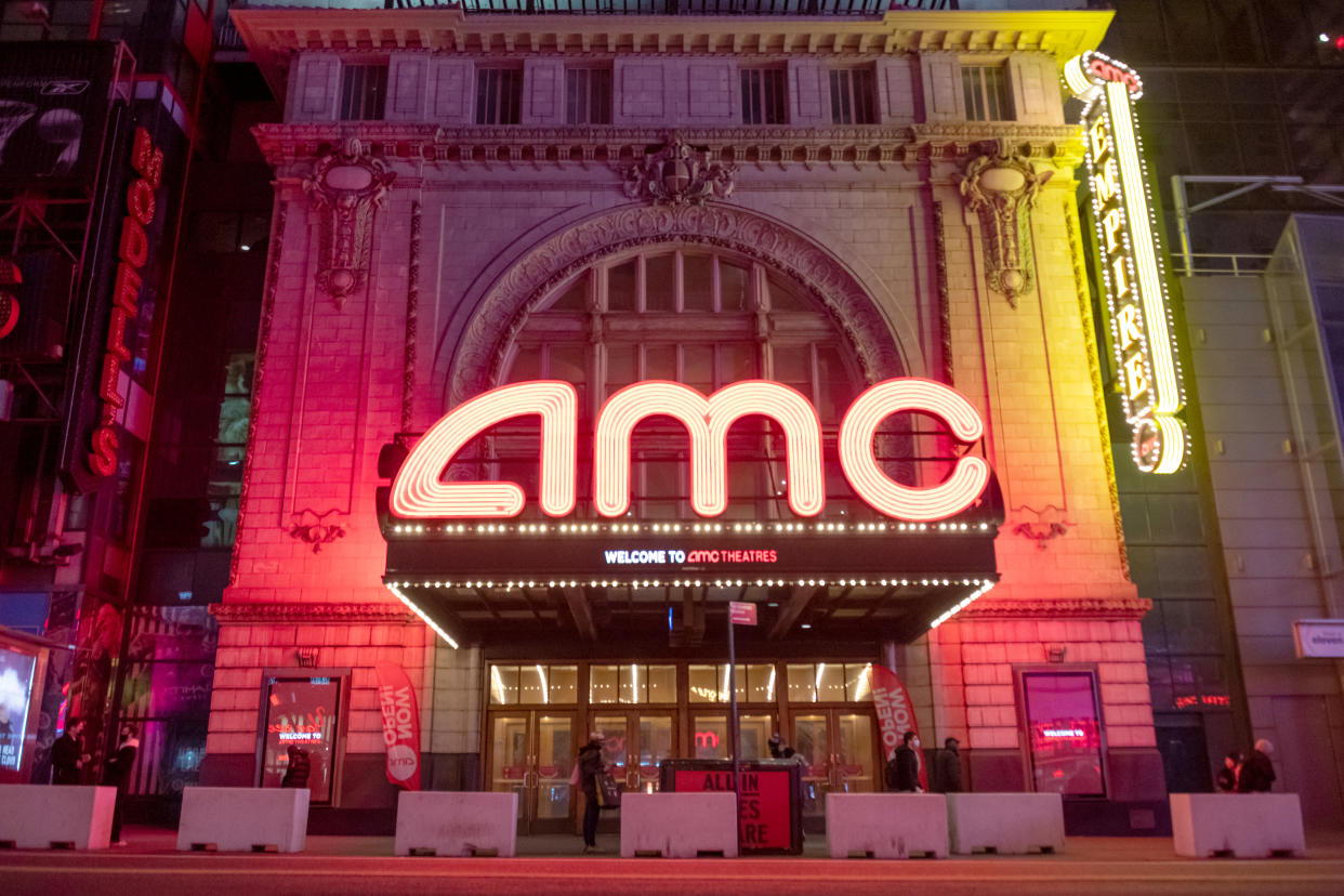 NEW YORK, NEW YORK - MARCH 05: A view of the AMC Empire 25 where 