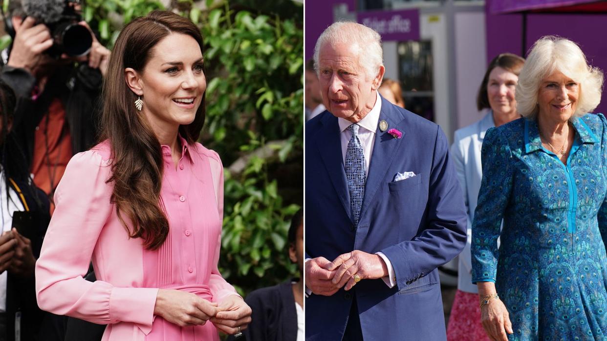 Kate Middleton, the King and Queen at Chelsea Flower Show