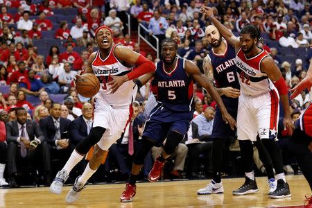 Paul Pierce's buzzer-beater lifts Wizards past Hawks 103-101