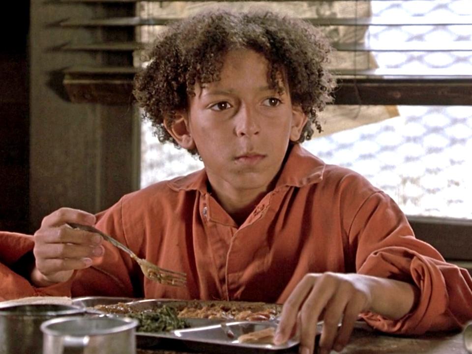 zero in the cafeteria scene in holes