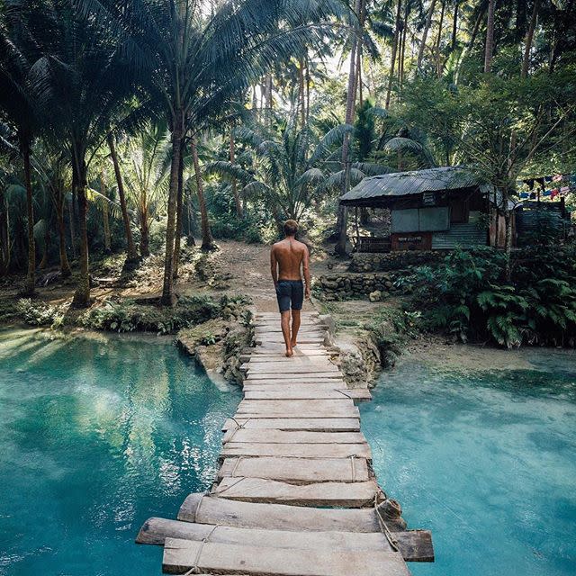 <p>Care to visit a hidden paradise? Try the Philippines — we suggest the municipality of <a rel="nofollow noopener" href="http://badian.info/" target="_blank" data-ylk="slk:Badian Cebu;elm:context_link;itc:0;sec:content-canvas" class="link ">Badian Cebu</a> in particular. Dip into the refreshing water and swim near waterfalls, or purchase beaded necklaces and bracelets at local shops.</p>