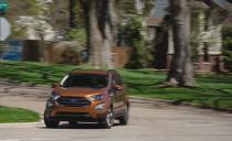 <p>Wait, how are there two Ford EcoSports on this list? Easy. Even <a rel="nofollow noopener" href="https://www.caranddriver.com/ford/ecosport" target="_blank" data-ylk="slk:the EcoSport;elm:context_link;itc:0;sec:content-canvas" class="link ">the EcoSport</a>'s optional 2.0-liter engine is no barn-burner. Paired solely with all-wheel drive, the bigger engine (which, unlike the base three-cylinder, lacks a turbocharger) barely ups the wee Ford's quickness. We recorded a 9.8-second trip to 60 mph, a 0.6–1.0-second improvement on the three-cylinder models we've tested, in spite of the 2.0-liter's 43-hp advantage over the 1.0-liter engine. </p>