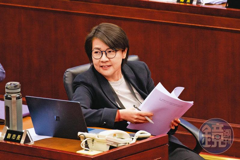 擁有台北市長副市長頭銜的黃珊珊（圖），透過市政行程深入藍營基層，對蔣萬安將產生不小威脅。