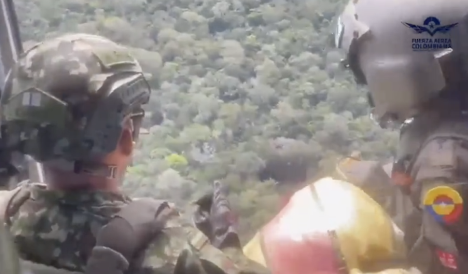 The Colombian Air Force escalated search efforrs (Fuerza Aerea Colombiana)