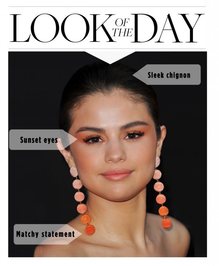 Selena Gomez wore the perfect spring beauty look. (Photo: Getty)