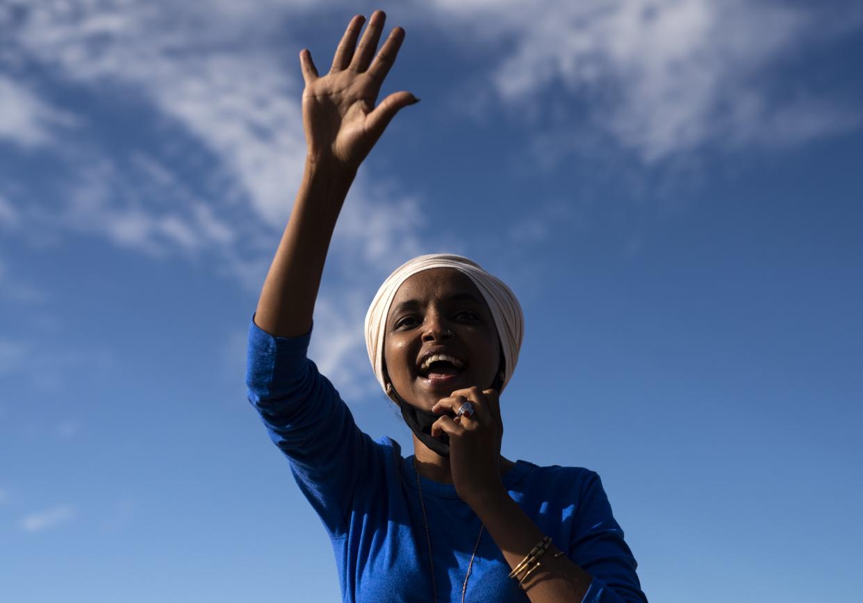 Representative  Ilhan Omar responded to Donald Trump's criticism on Saturday (Getty Images)