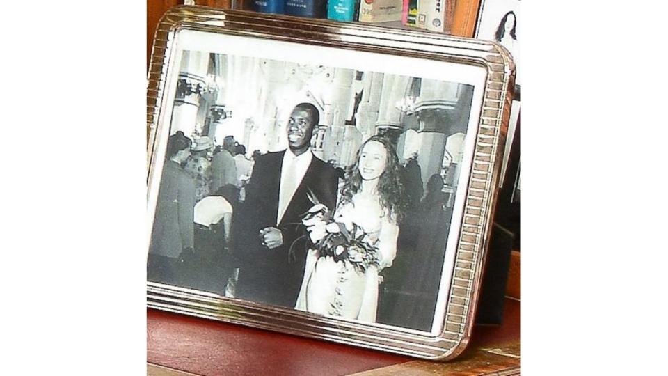 Clive and his wife Catherine on their wedding day in 1998