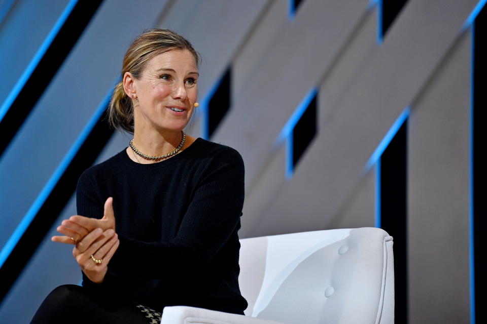 Lisbon , Portugal - 2 November 2021; Dana Settle, Founding Partner, Greycroft, on Venture Stage during day one of Web Summit 2021 at the Altice Arena in Lisbon, Portugal. (Photo By Piaras Ó Mídheach/Sportsfile for Web Summit via Getty Images)