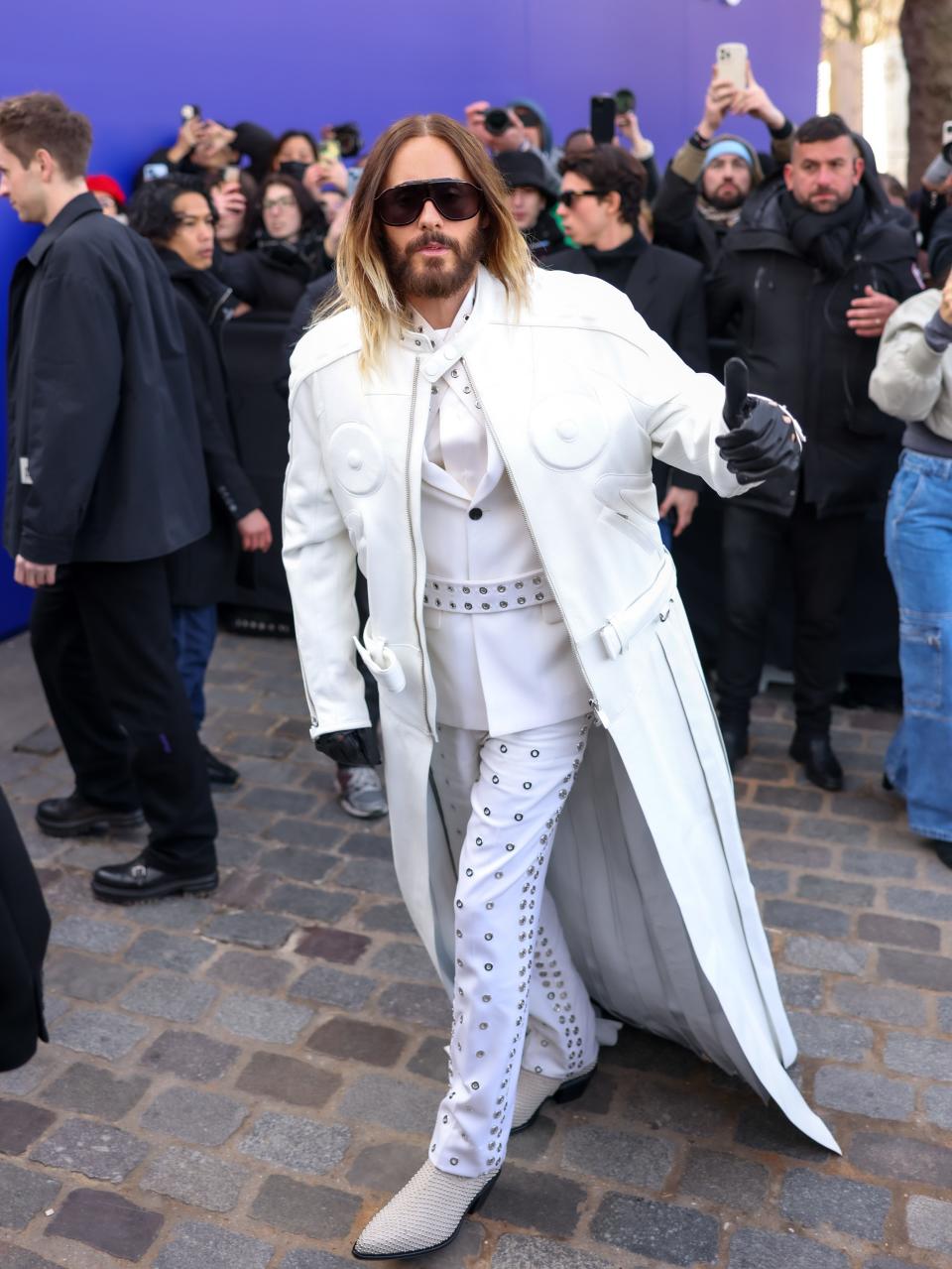 Jared Leto at Paris Fashion Week on March 2, 2023.