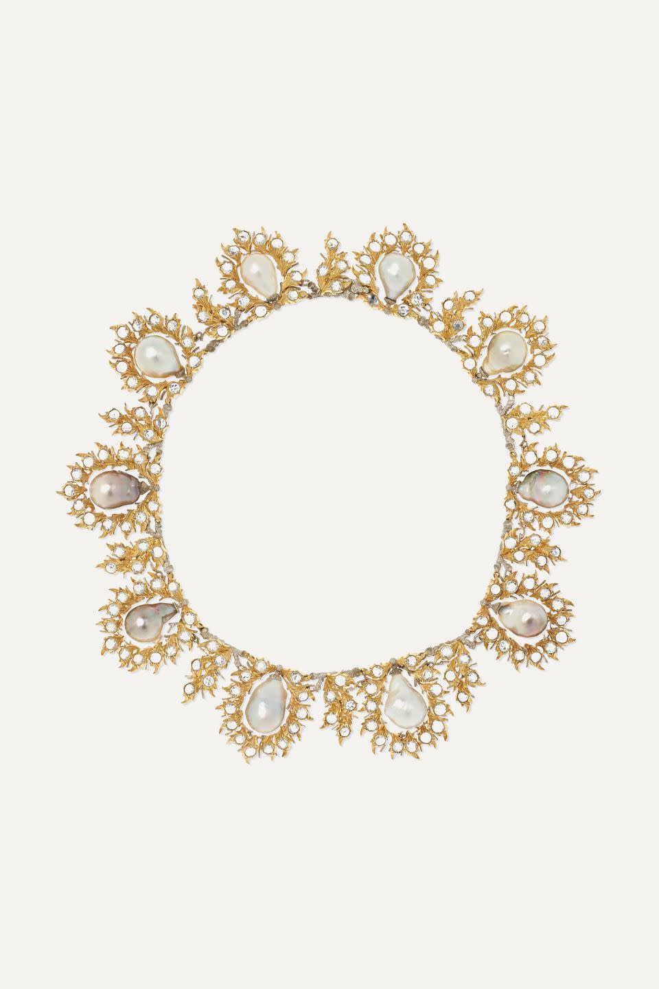 <p>Whether or not you believe that pearls have healing properties, this exquisite handcrafted necklace is destined to prove a wonderful heirloom. </p><p>Yellow and white gold, pearl and diamond necklace, price on request, Buccellati</p><p><a class="link " href="https://go.redirectingat.com?id=127X1599956&url=https%3A%2F%2Fwww.net-a-porter.com%2Fen-gb%2Fshop%2Fproduct%2Fbuccellati%2F18-karat-yellow-and-white-gold-pearl-and-diamond-necklace%2F1139796&sref=https%3A%2F%2Fwww.townandcountrymag.com%2Fuk%2Fstyle%2Fjewellery%2Fg32727030%2Fthe-best-natural-jewellery-to-gift%2F" rel="nofollow noopener" target="_blank" data-ylk="slk:SHOP NOW;elm:context_link;itc:0;sec:content-canvas">SHOP NOW</a></p>