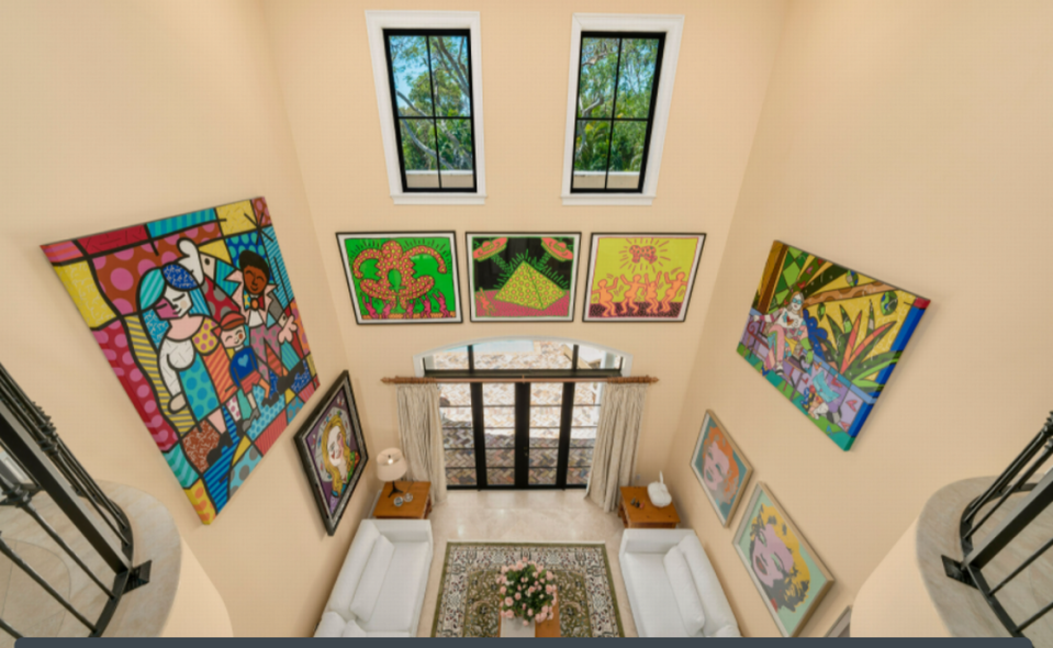 The art work is not included in the sale of Romero Britto’s Pinecrest home/1 Oak Studios