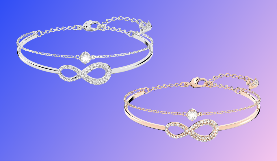 two swarovski bracelets